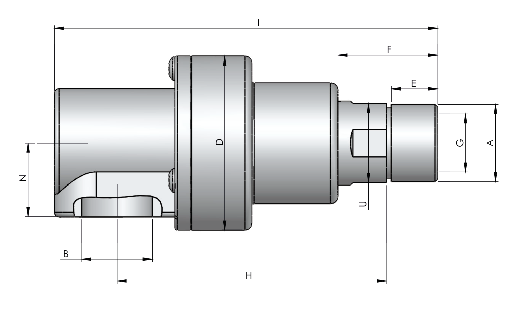 Габаритный чертёж ротационного соединения Rototech 410-336-210